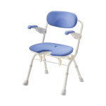 아론카세 팔걸이 원터치 목욕의자 U (폭 51cm) 536-086 블루