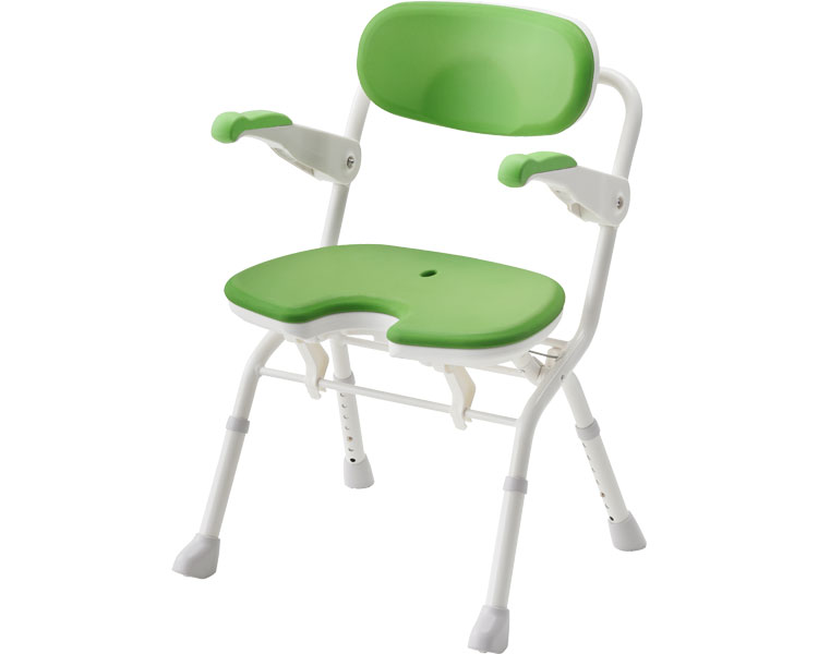 아론카세 팔걸이 원터치 목욕의자 U (폭 51cm) 536-087 그린