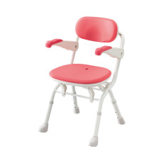 아론카세 팔걸이 원터치 목욕의자 S 컴팩트(폭 41cm) 536-094 레드