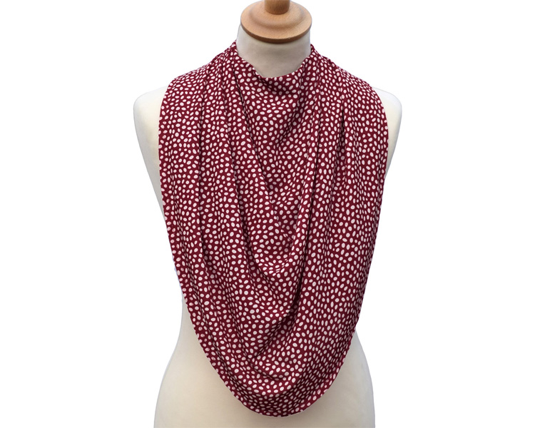 파슈미나 드레이프 앞치마 그레이 도트 프리