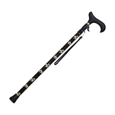 무단계 길이조절 지팡이 77-F2 꽃무늬 시크