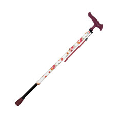 카루가모팜Ⅱ 여성 지팡이 WB5217 꽃무늬 화이트