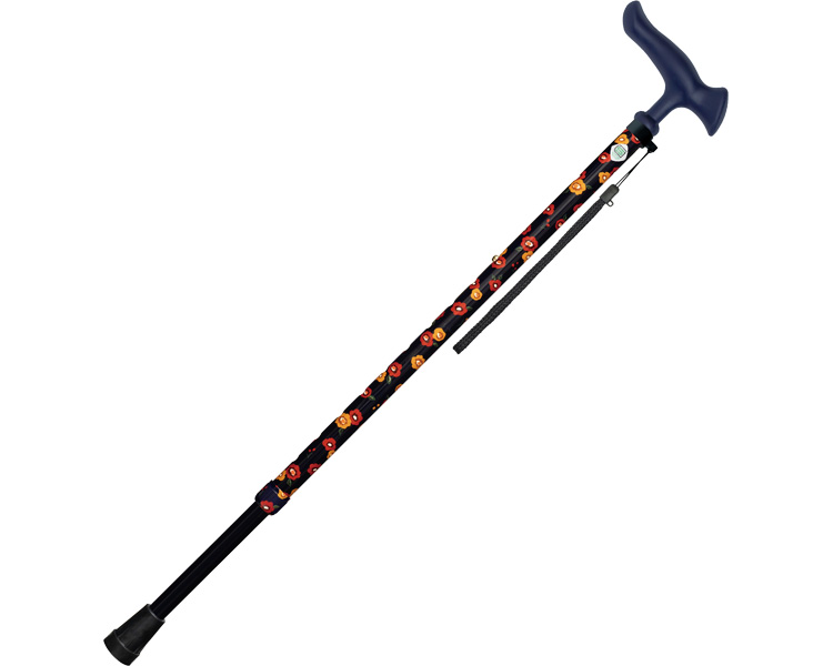 카루가모팜Ⅱ 여성 지팡이 WB5218 꽃무늬 네이비