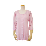 여성 7부 앞여밈 셔츠 (바깥 솔기형, 테이프식) 43281 M 내츄럴 핑크