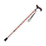 아이죠E 무늬 지팡이 E-253A 붉은 꽃무늬