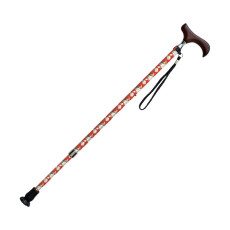 아이죠E 무늬 지팡이 E-253A 붉은 꽃무늬