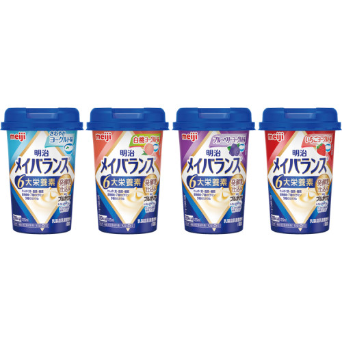 메이지 메이 밸런스 6대 영양소 영양음료 200kcal 4종 세트 요구르트, 백도 요구르트, 블루베리, 딸기요구르트 맛 2424037 24개입(4종×6개)
