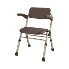 파나소닉 프리미엄 팔걸이 경량목욕의자 에어 미들(폭45.5cm) SP 원터치형 PN-L41841BR 모카브라운