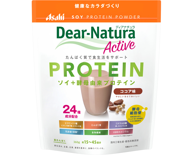 아사히 디아나 츄르 액티브 기능성 영양 보충제 24종 성분 배합 프로틴 코코아맛 360g