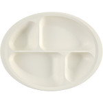 목재 풍 식사 보조 칸막이 접시 NLPS1B 크림