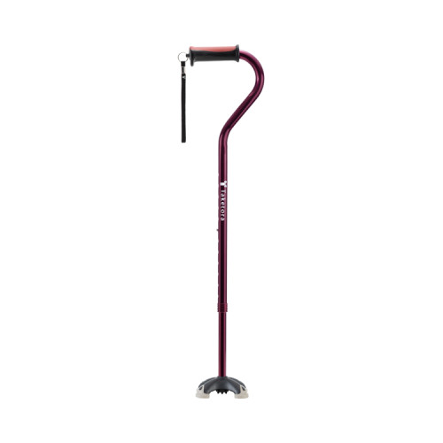오프셋 대나무 네발 지팡이 104871 와인레드