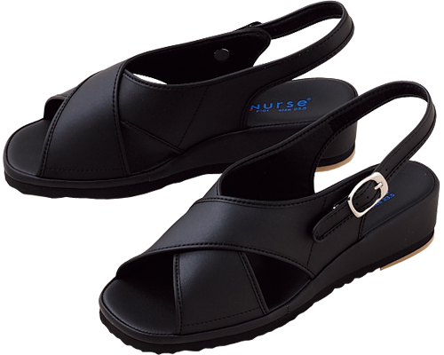 크로스 샌들 750 여성 22.0cm 블랙