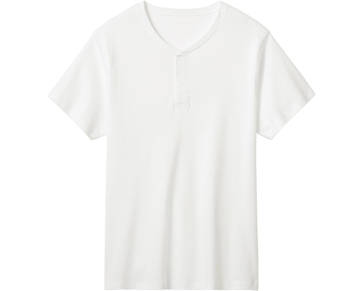 남성 반팔 원터치 셔츠 KQA013 LL 화이트